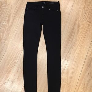 7 For All Mankind Black Skinny Pants
